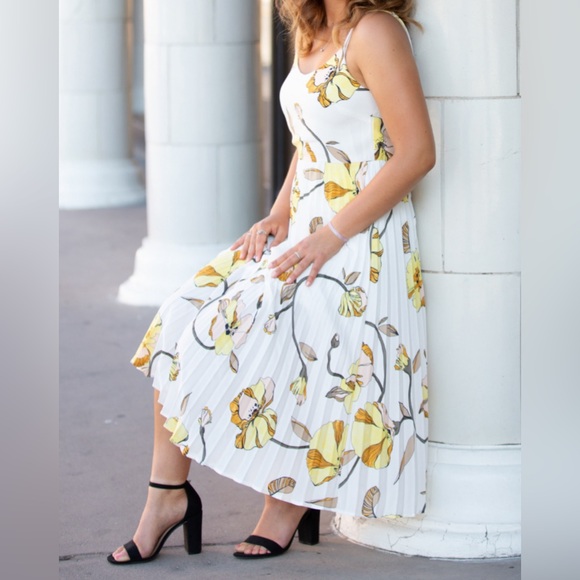 A New Day floral pleated midi dress - Picture 1 of 5